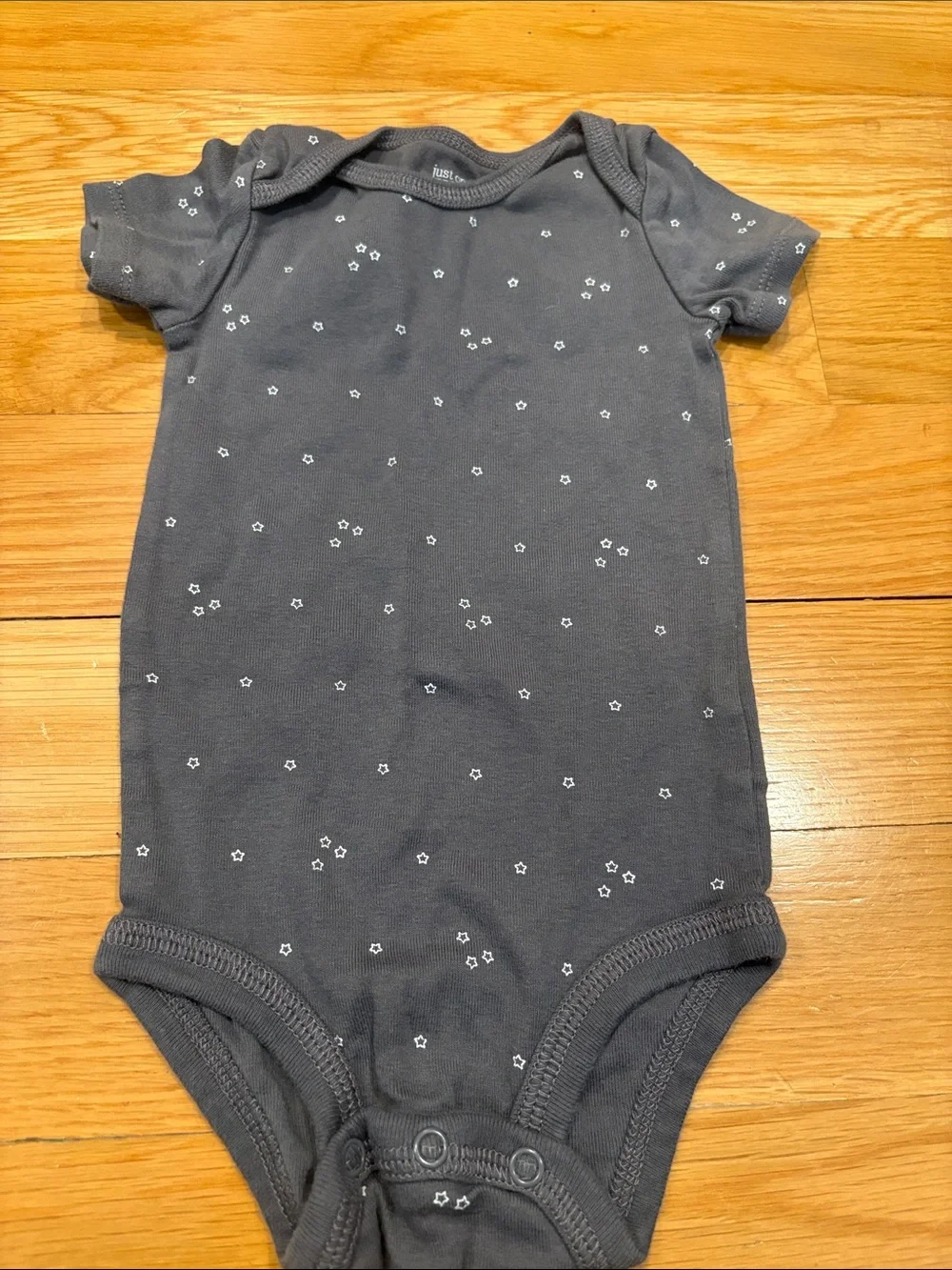 Carter's Charcoal Grey Baby Bodysuit with Tiny White Stars